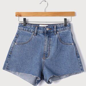 Dusters Medium Wash High Rise Cutoff Denim Shorts - Size 24